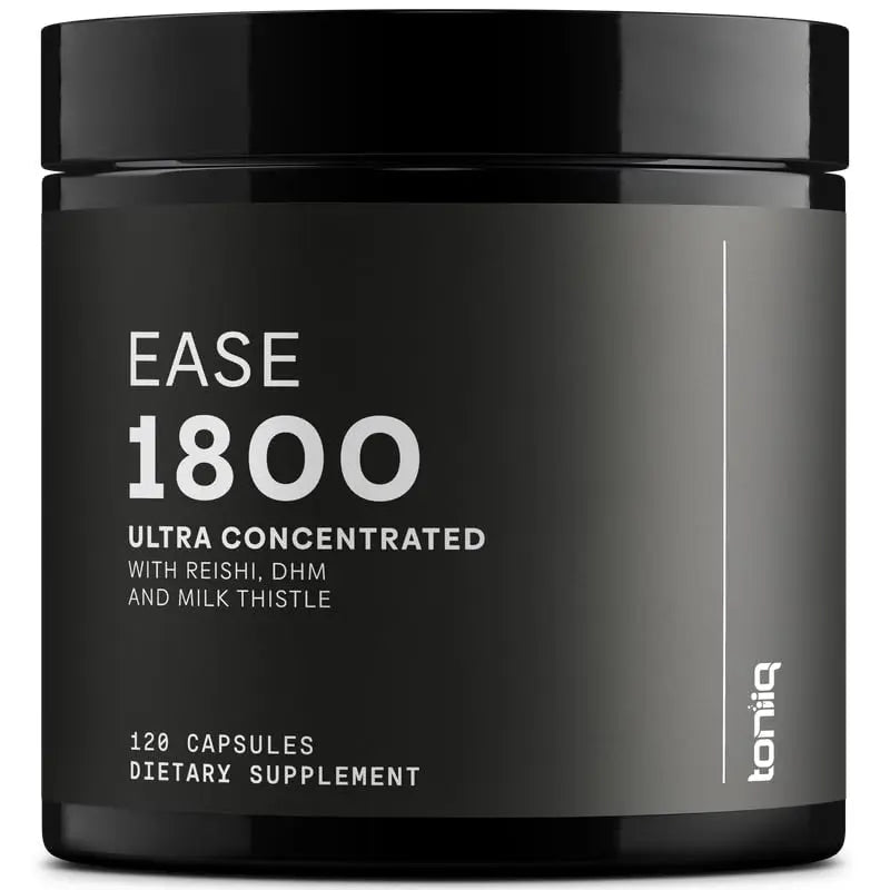 Toniiq Ease with DHM - Full Liver Support for a Night Out - 120 Capsules - 50x Super Concentrated Extract - Maple Wellness Supplements