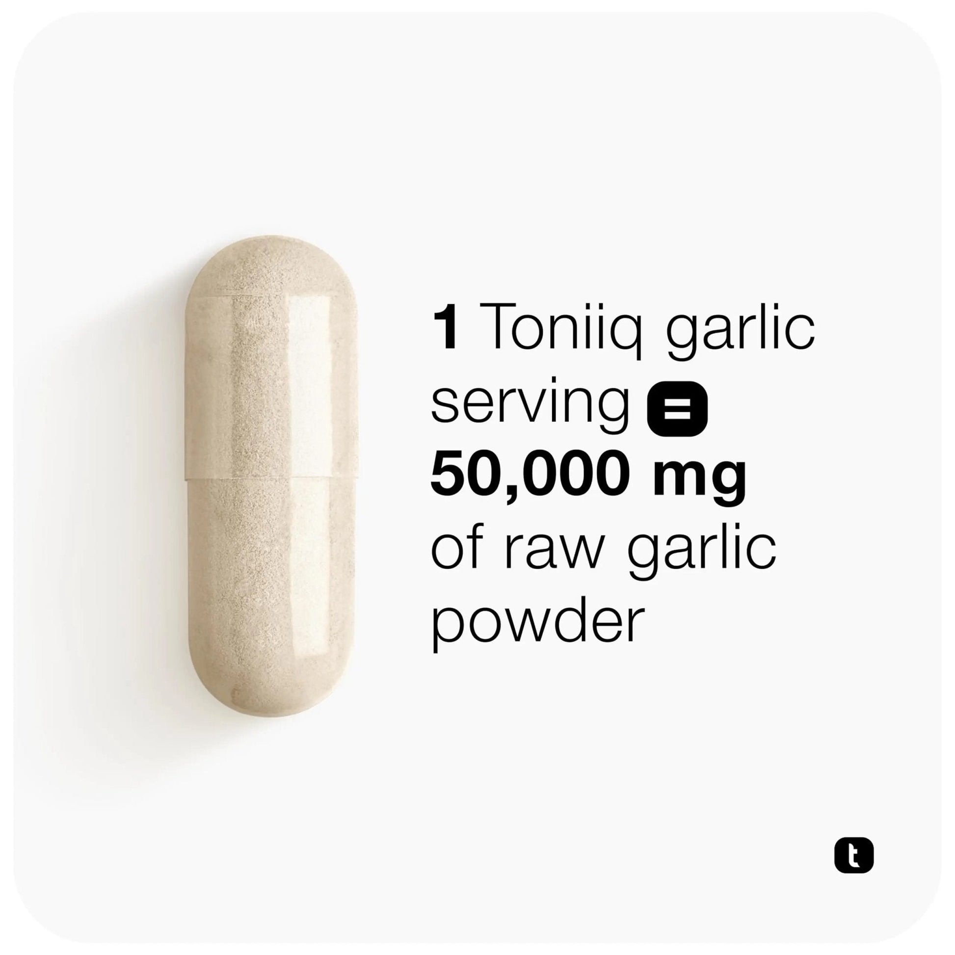 Toniiq Garlic Capsules with 10,000mcg Allicin - Odorless - 50:1 Extract for Maximum Potency - Third-Party Lab Tested - 60 Vegetarian Capsules - Maple Wellness Supplements