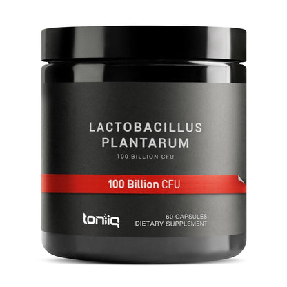 Toniiq Lactobacillus Plantarum – 100 Billion CFU High-Strength Single-Strain Probiotic with FOS – Delayed-Release Veggie Capsules – Third-Party Tested Potency – 60 Capsules - Maple Wellness Supplements