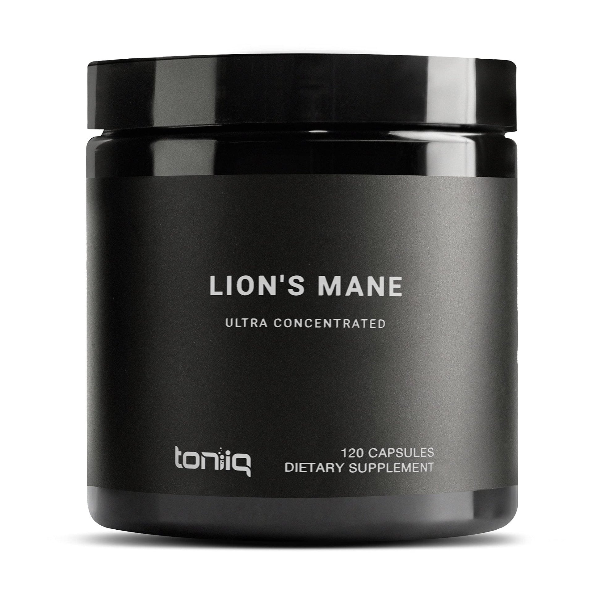 Toniiq Lion’s Mane - Ultra High Potency 10:1 Extract with 30% Polysaccharides - Highly Concentrated & Bioactive - Third-Party Lab Tested - 120 Capsules - Maple Wellness Supplements