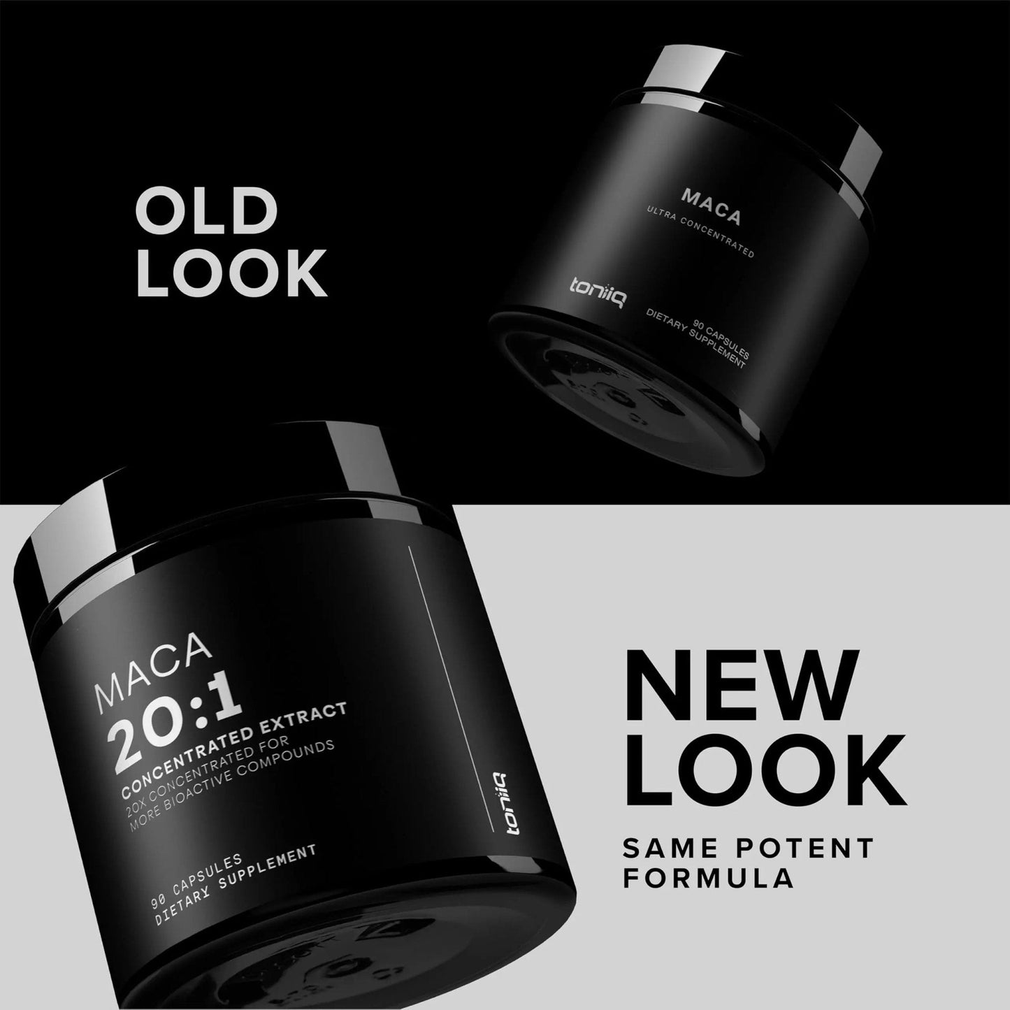 Toniiq Maca Root - Ultra High Potency 20:1 Extract - Black, Red and Yellow Maca Complex - Single Origin, Wildcrafted & Highly Concentrated - Third-Party Lab Tested - 90 Capsules - Maple Wellness Supplements