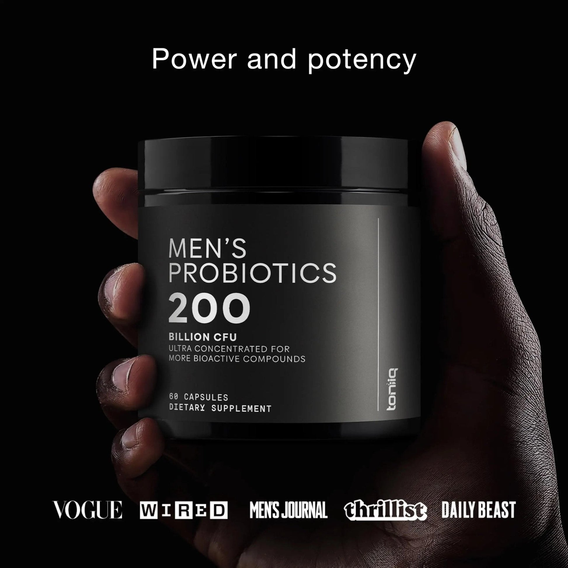 Toniiq Mens Probiotic with 20 Verified Strains – 200 Bilion CFU + 200mg FOS Prebiotic – Mens Probiotics for Gut Health - Cold-Chain & Delayed-Release – Lab-Tested Synbiotic Formula - Maple Wellness Supplements