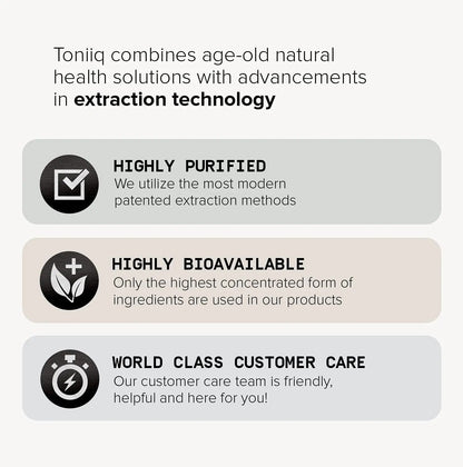 Toniiq NMN Supplement 1200mg - Third Party Tested Stabilized Capsules - 98% Highly Purified for NAD + - 60 Capsules Nicotinamide Mononucleotide Booster Supplement - Maple Wellness Supplements