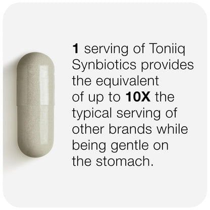 Toniiq Prebiotics and Probiotics – 200B CFU Synbiotic with Postbiotics IMMUSE® & ButyraGen® – 30 Strains for Gut & Digestive Health – Shelf-Stable - Maple Wellness Supplements