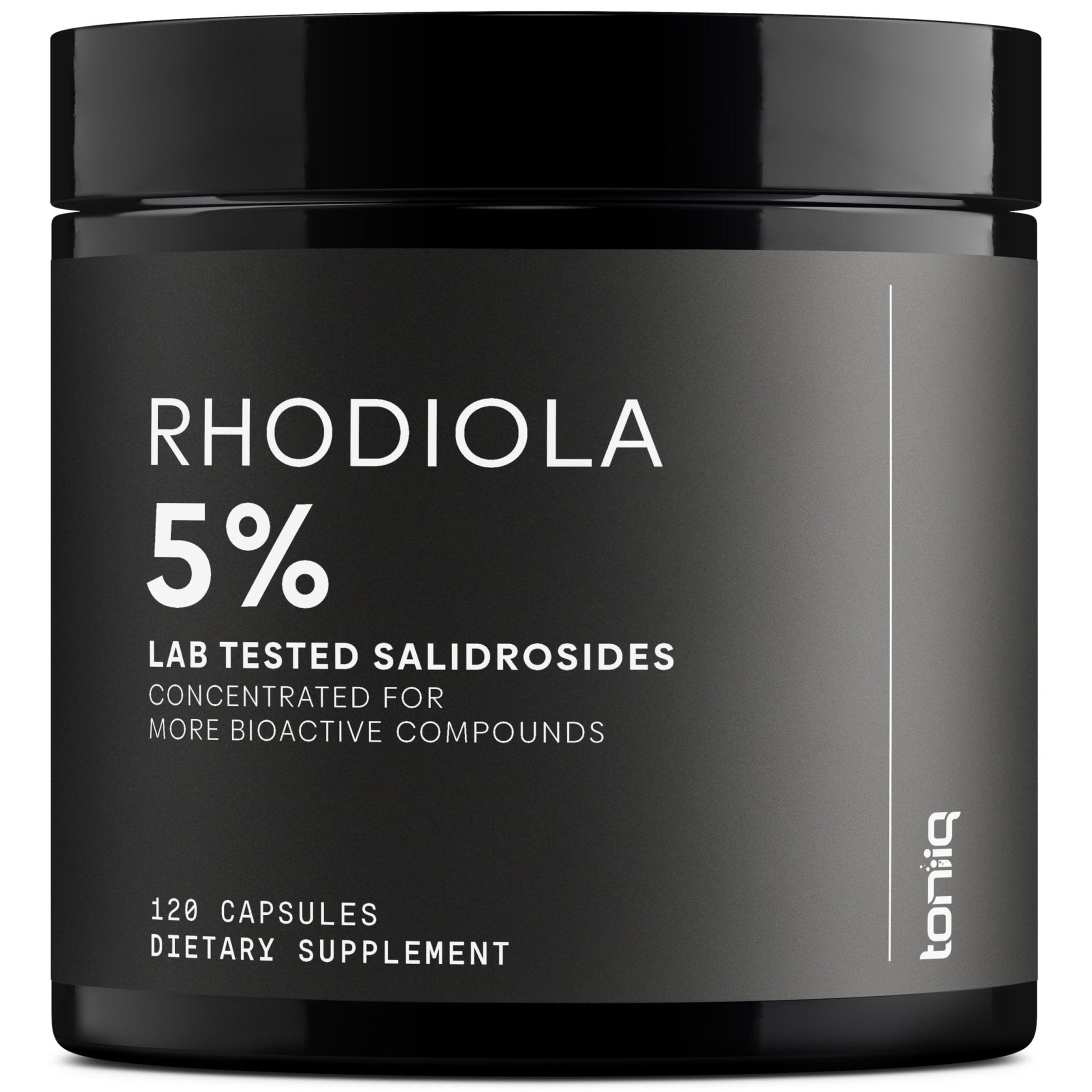 Toniiq Triple-Strength 600mg Rhodiola Rosea - 120 Capsules - 5% Salidroside Concentrated Extract - Highly Purified and Bioavailable - Maple Wellness Supplements