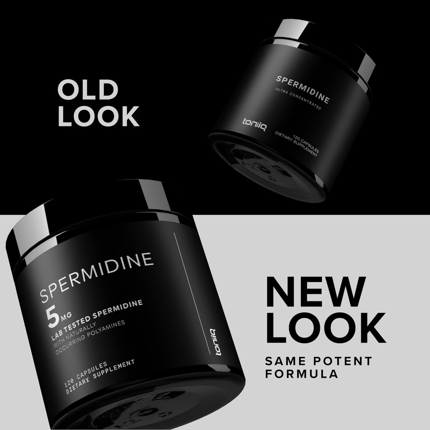 Toniiq Ultra Concentrated 500mg Spermidine Supplements for Men and Women - Non-Synthetic Spermidine Standardized to No Less Than 1% - 5mg per Serving Rice Germ Extract - Maple Wellness Supplements