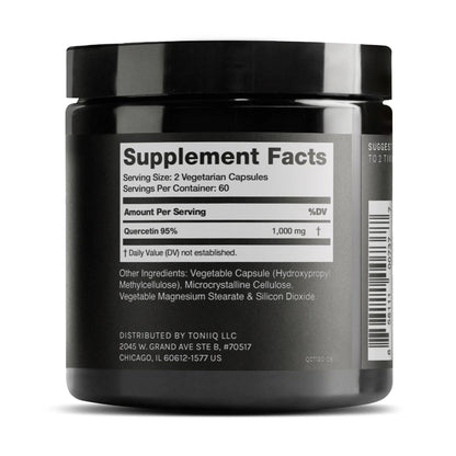 Toniiq Ultra High Purity Quercetin Capsules - 95%+ Highly Purified and Bioavailable - 1000mg Per Serving - 120 Capsules Quercetin Supplement - Maple Wellness Supplements