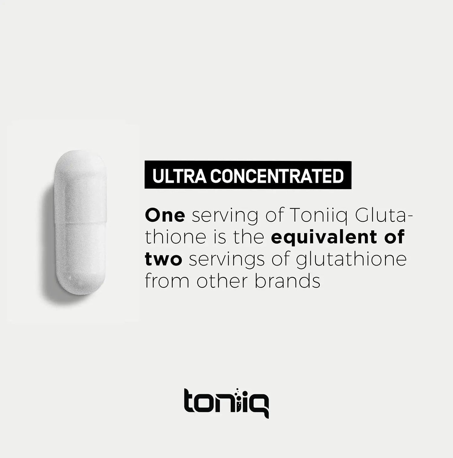 Toniiq Ultra High Strength Glutathione Capsules - 1000mg Concentrated Formula - 98%+ Highly Purified and Bioavailable - Non-GMO Fermentation - 120 Capsules Reduced Glutathione Supplement - Maple Wellness Supplements