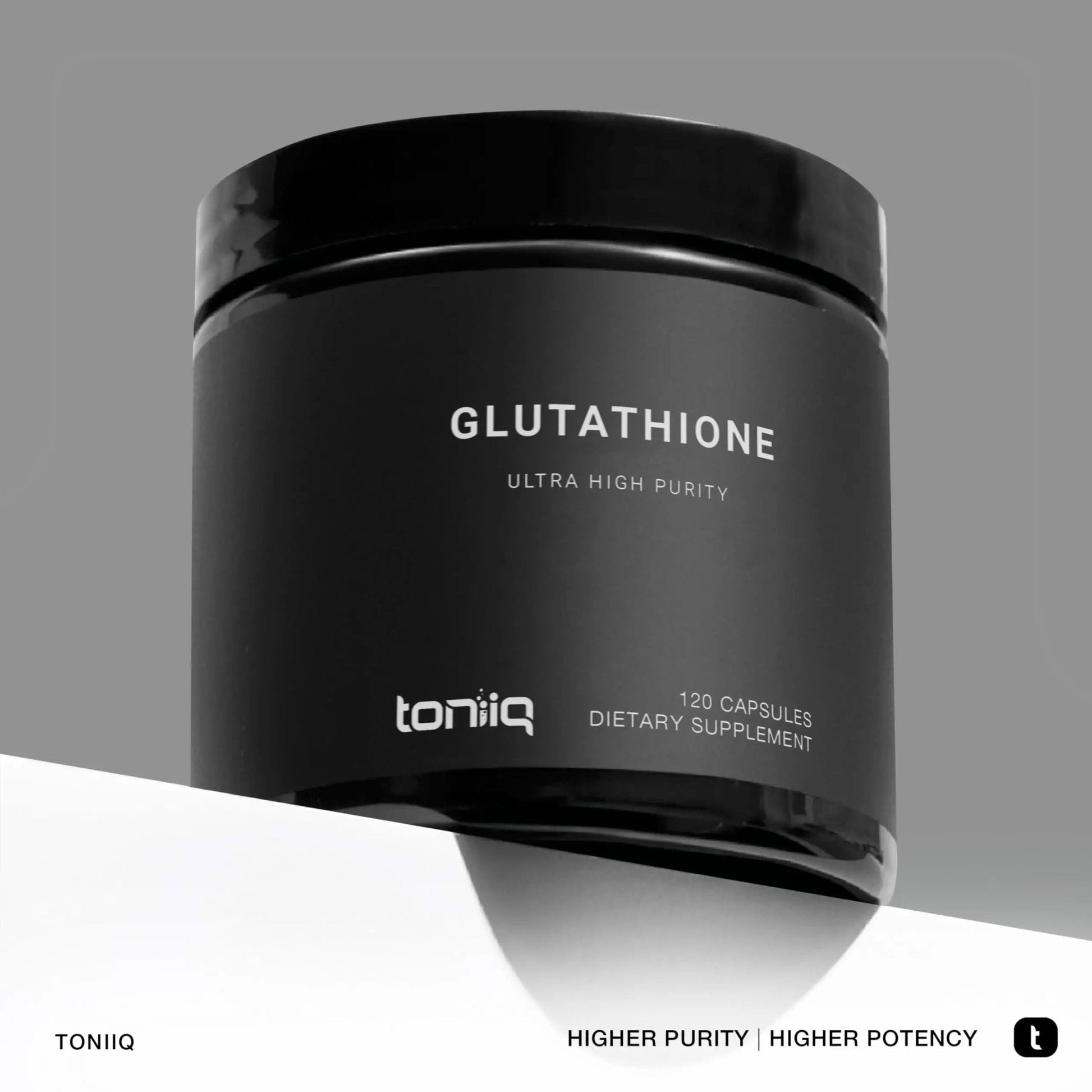Toniiq Ultra High Strength Glutathione Capsules - 1000mg Concentrated Formula - 98%+ Highly Purified and Bioavailable - Non-GMO Fermentation - 120 Capsules Reduced Glutathione Supplement - Maple Wellness Supplements