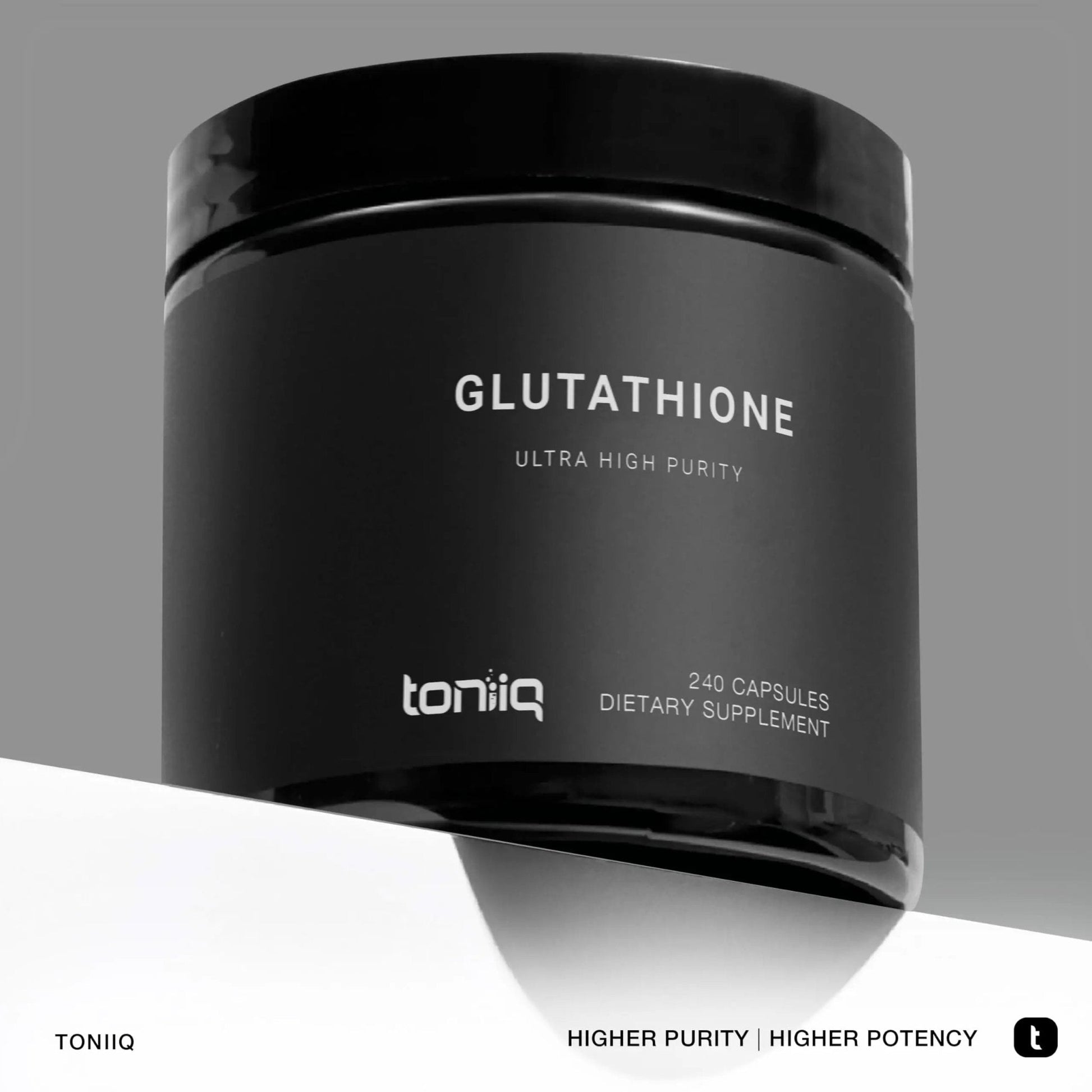 Toniiq Ultra High Strength Glutathione Capsules - 1000mg Concentrated Formula - 98%+ Highly Purified and Bioavailable - Non-GMO Fermentation - 240 Capsules Reduced Glutathione Supplement - Maple Wellness Supplements