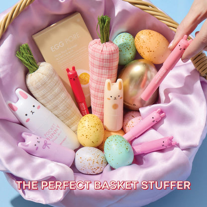 TONYMOLY Petit Bunny Lip Gloss – Easter Basket Stuffer, Cute Bunny Lip Crayon, Hydrating Korean Lip Gloss with Vitamin E for Soft, Juicy Cherry - Maple Wellness Supplements