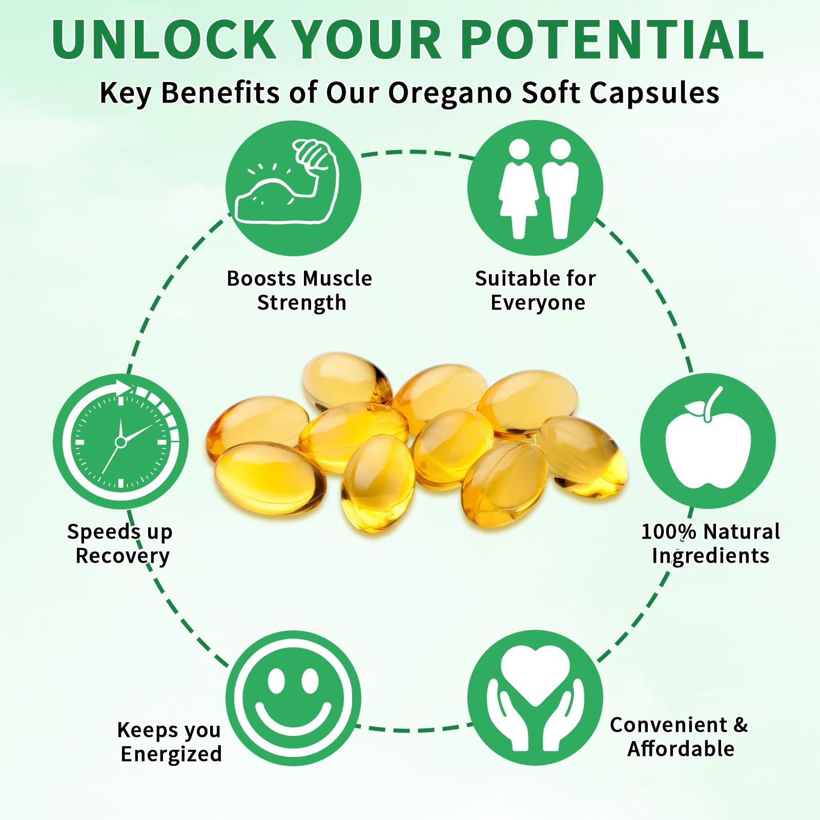 Tooffi Oil of Oregano Softgels,Oregano Oil Capsules Organic,2-in-1 6000mg Oil of Oregano with Black Seed Oil 200mg,Oregano Oil - Maple Wellness Supplements