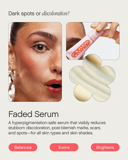 Topicals Faded Brightening and Clearing Serum | Reduces Discoloration, Post-Blemish Marks, Scars and Spots - Maple Wellness Supplements