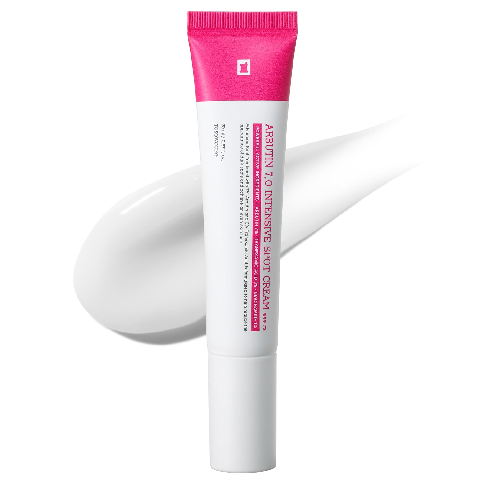 TOSOWOONG Arbutin 7% Intensive Spot Cream with 70,000ppm Arbutin, 3% Tranexamic Acid, 1% Niacinamide, Glutathione, Dark Spots - Maple Wellness Supplements