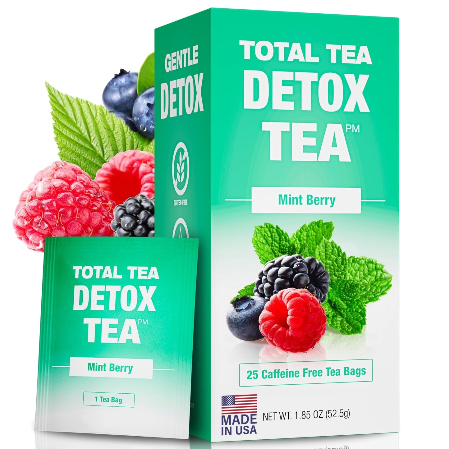 Total Tea Slimming Detox Tea for a Healthy Weight Support - Caffeine Free - Herbal - Maple Wellness Supplements