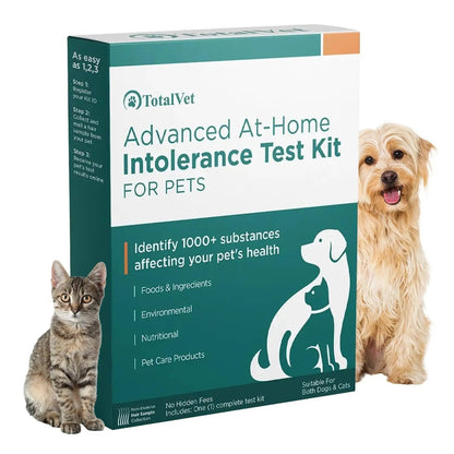 TotalVet Dog Allergy +1000 Food & Nutritional Sensitivity Test, Pet Intolerance Kit at Home — Advanced Complement to DNA Tests for Complete Pet Wellness - Maple Wellness Supplements