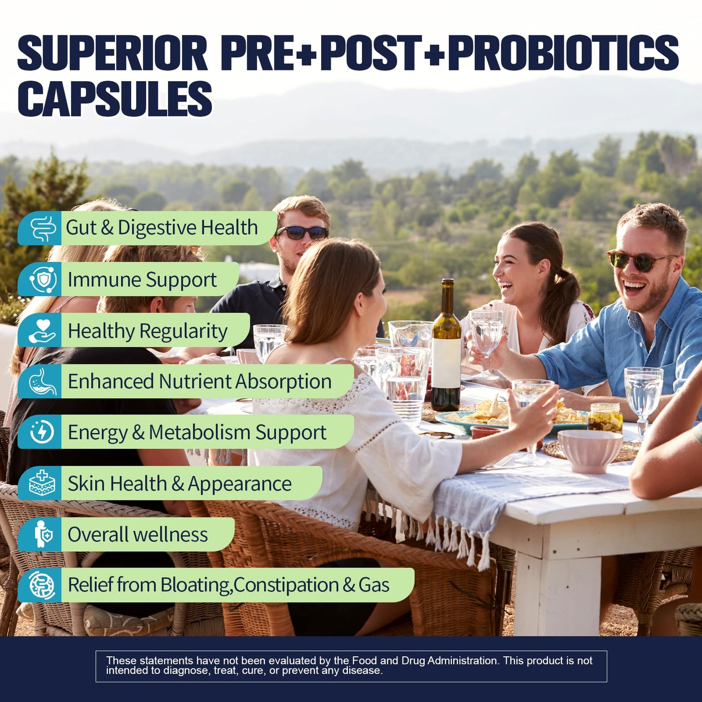 Totaria 5-in-1 60 Billion CFU Probiotic Prebiotic & Postbiotic for Women & Men, w/Digestive Enzymes, Slippery Elm, Daily Complete Gut Health, - Maple Wellness Supplements