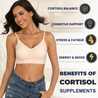 Totaria Cortisol Supplement with Ashwagandha,Magnesium,Rhodiola Rosea,L Theanine,Hormone Balance for Women 120 Vegan Capsules (Pack of 1) - Maple Wellness Supplements