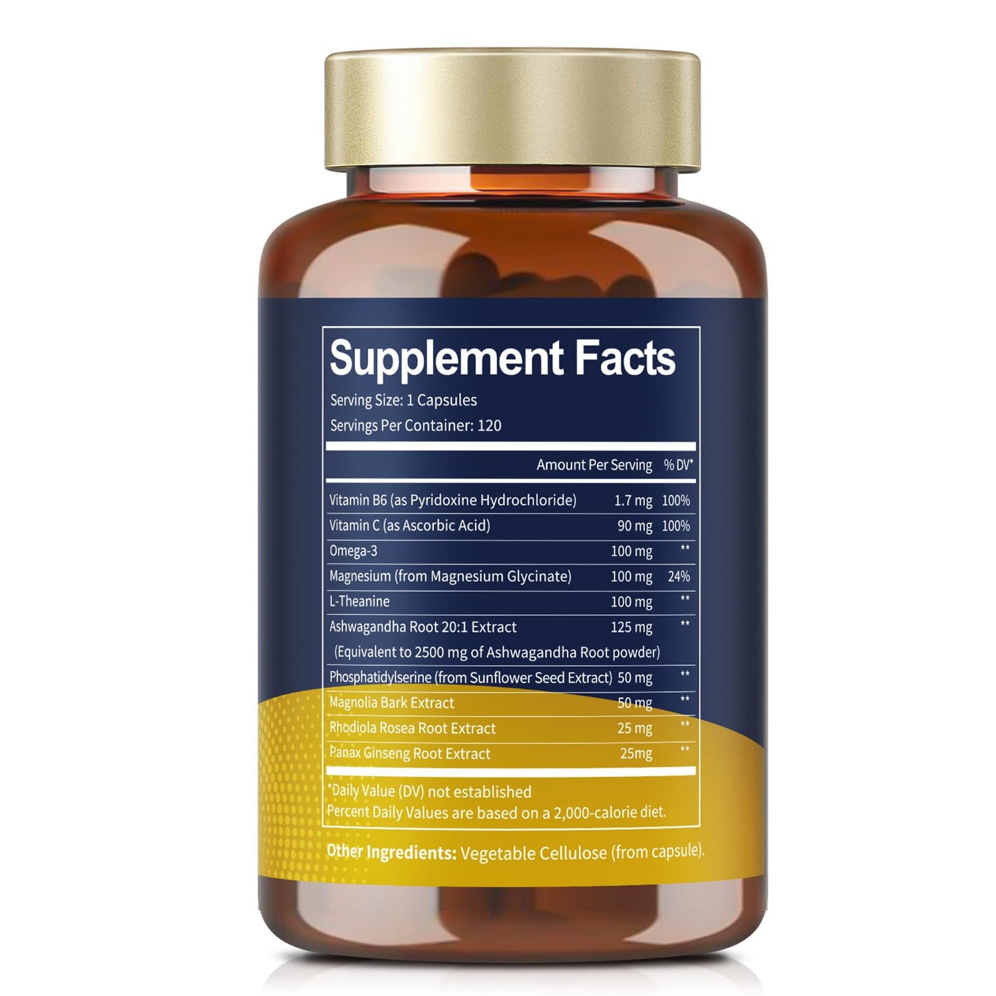 Totaria Cortisol Supplement with Ashwagandha,Magnesium,Rhodiola Rosea,L Theanine,Hormone Balance for Women 120 Vegan Capsules (Pack of 1) - Maple Wellness Supplements