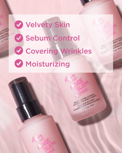 TOUCH IN SOL No Poreblem Primer – Pore Primer for Korean Makeup, Mattifying Primer for Oily Skin, Pore Eraser for Large Pores, Blurring Finish from K Beauty (1.01 fl.oz/30ml) - Maple Wellness Supplements