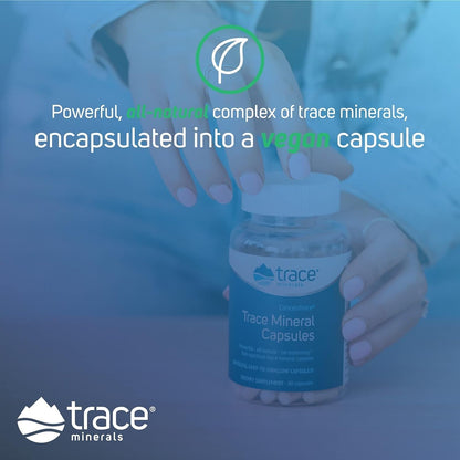 Trace Minerals ConcenTrace Trace Mineral Capsules - ConcenTrace Capsules for Overall Health - Bone Strength, Muscle Recovery & Energy Support - Maple Wellness Supplements