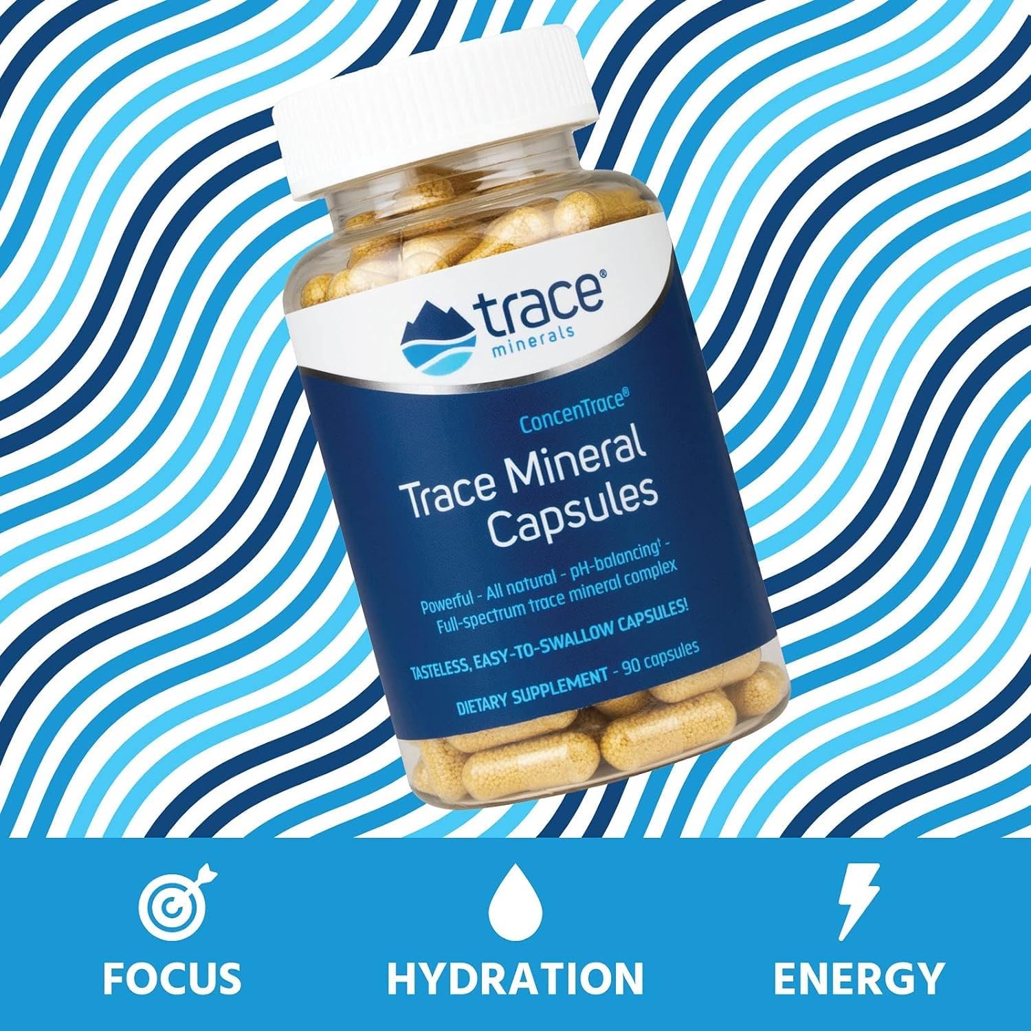 Trace Minerals ConcenTrace Trace Mineral Capsules - ConcenTrace Capsules for Overall Health - Bone Strength, Muscle Recovery & Energy Support - Maple Wellness Supplements