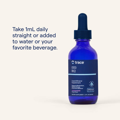 Trace Minerals Ionic B12 - Liquid Multivitamin for Hormone Balance & Healthy Nerve Function - Supports Metabolic Health - Enzyme Production - Natural Wellness Formula - 2 fl oz (59 Servings) - Maple Wellness Supplements