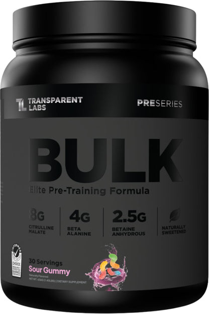 Transparent Labs Bulk Black Pre Workout - Clinically Dosed, Sugar Free Preworkout for Men and Women with Beta Alanine Powder, Citrulline Malate - Maple Wellness Supplements