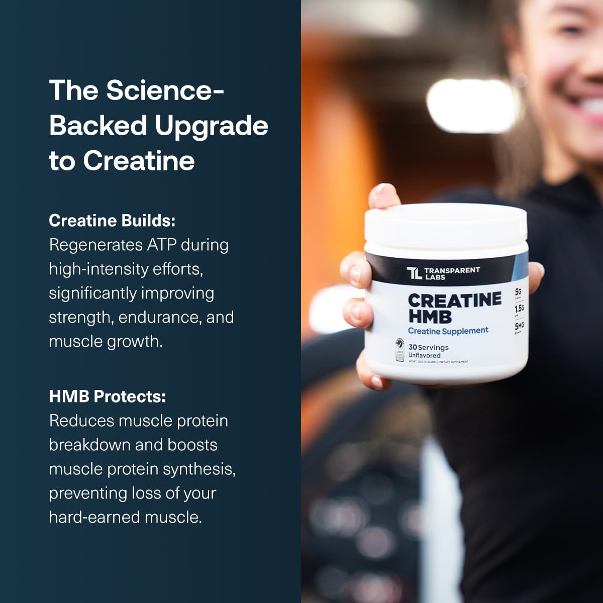 Transparent Labs Creatine HMB - Creatine Monohydrate Powder with HMB for Muscle Growth, Increased Strength, Enhanced Energy Output, and Improved Athletic Performance - 30 Servings, Unflavored - Maple Wellness Supplements
