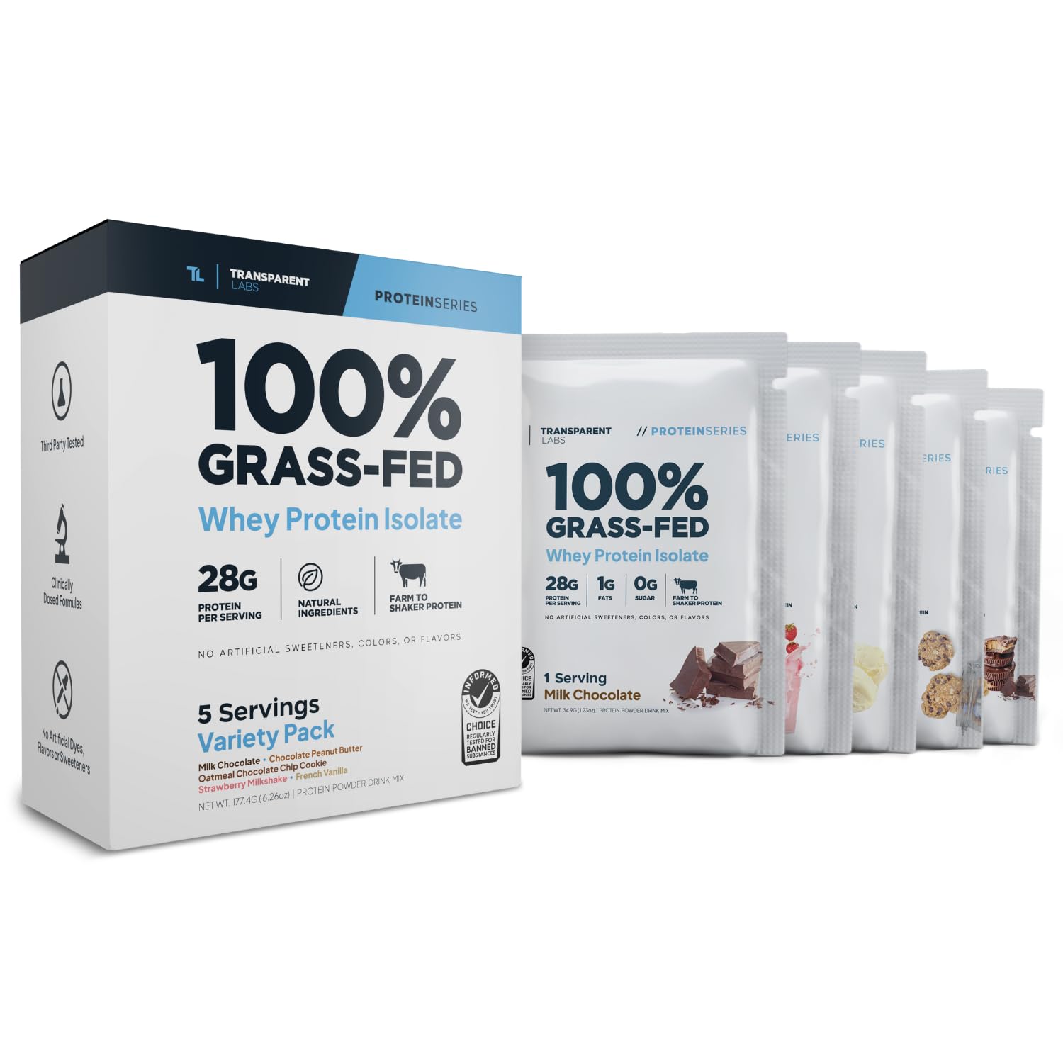 Transparent Labs Grass-Fed Whey Protein Isolate - Natural Flavor, Gluten Free Whey Protein Powder w/ 28g of Protein per Serving - Maple Wellness Supplements