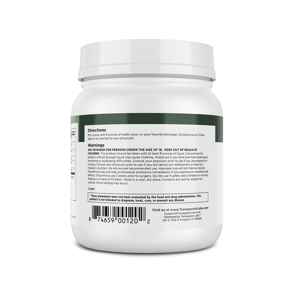 Transparent Labs Prebiotic Greens - Superfood Powder & Antioxidants Supplement with Organic Spirulina, Chloerra, Acacia, & Green Banana Powder - 30 Servings, Unflavored - Maple Wellness Supplements