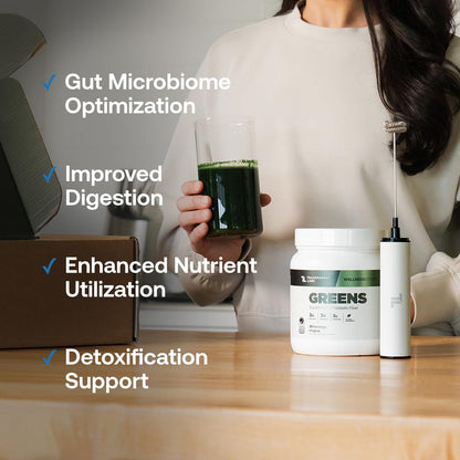 Transparent Labs Prebiotic Greens - Superfood Powder & Antioxidants Supplement with Organic Spirulina, Chloerra, Acacia, & Green Banana Powder - 30 Servings, Unflavored - Maple Wellness Supplements