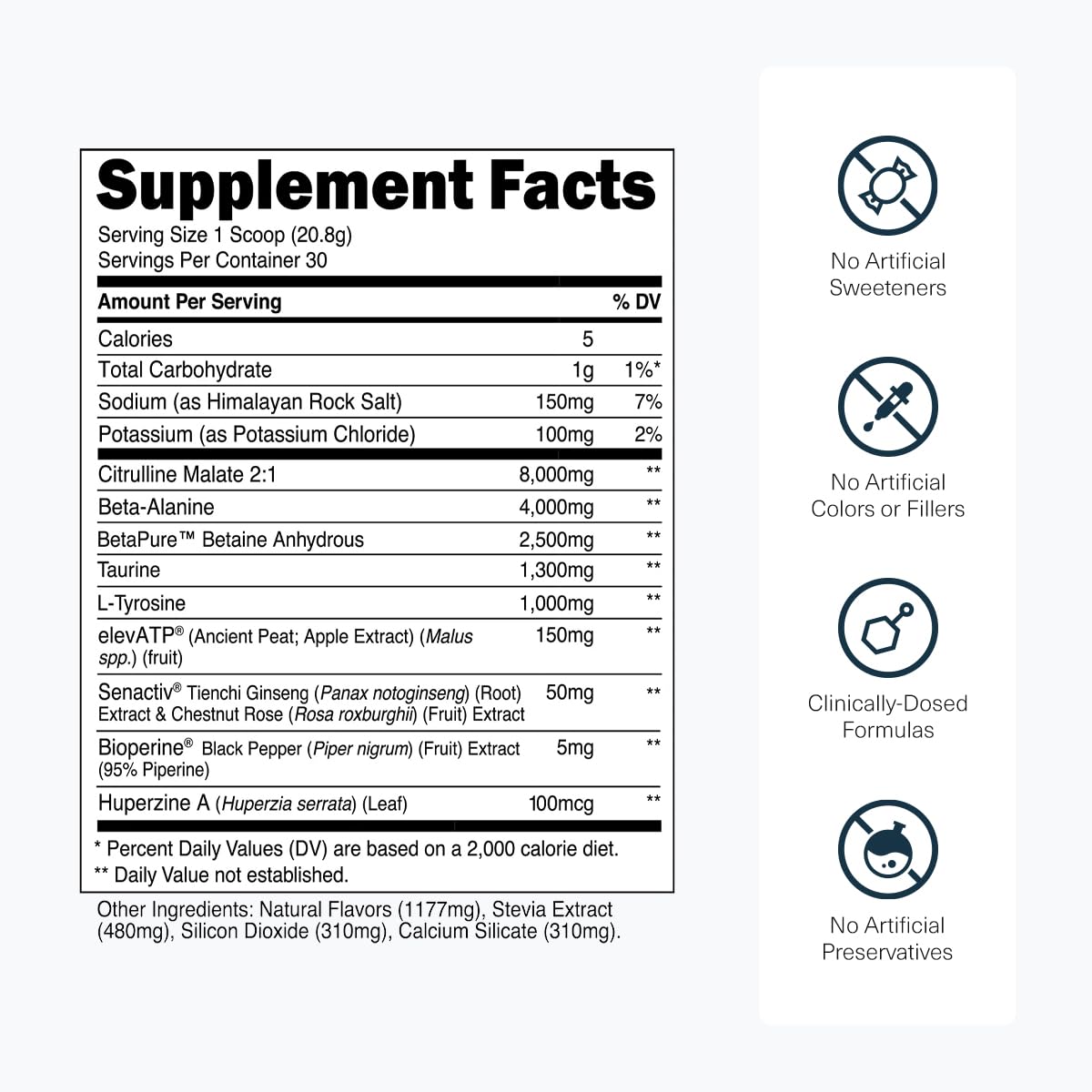 Transparent Labs Stim-Free Pre-Workout - Caffeine & Stim Free Pre Workout Powder for Men and Women with Beta Alanine Powder, Citrulline Malate, & elevATP - 30 Servings, Strawberry Lemonade - Maple Wellness Supplements