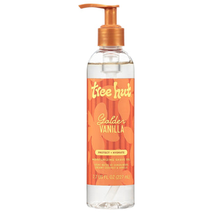 Tree Hut Golden Vanilla Moisturizing Shave Oil, Hydrating & Nourishing Shave with Shea Butter & Natural Oils, Helps Prevent Bumps & Irritation - Maple Wellness Supplements