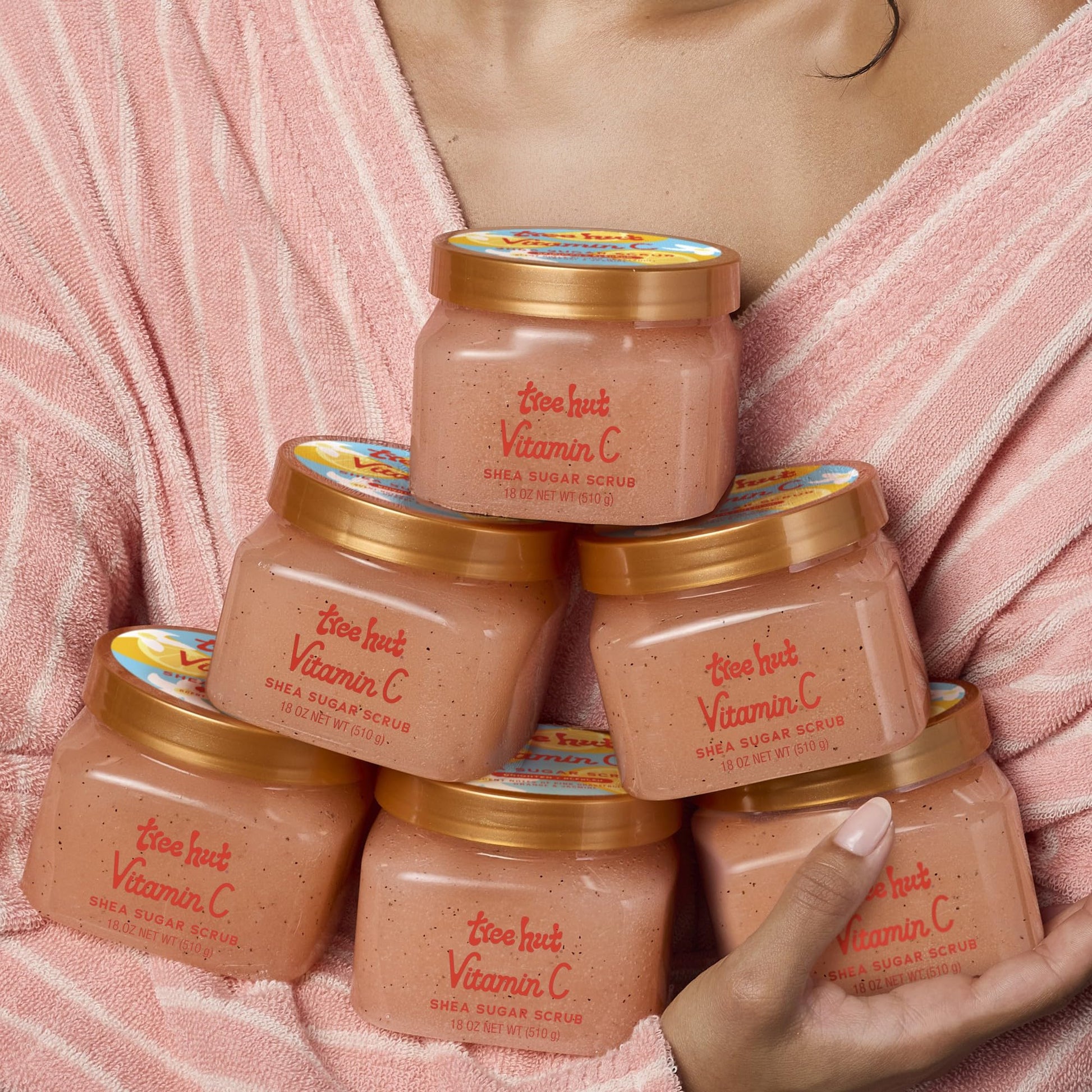 Tree Hut Vitamin C Shea Sugar Scrub, Easter Gifts for Women, Exfoliating Body Scrub Removes Dead, Dry Skin for a Soft - Maple Wellness Supplements
