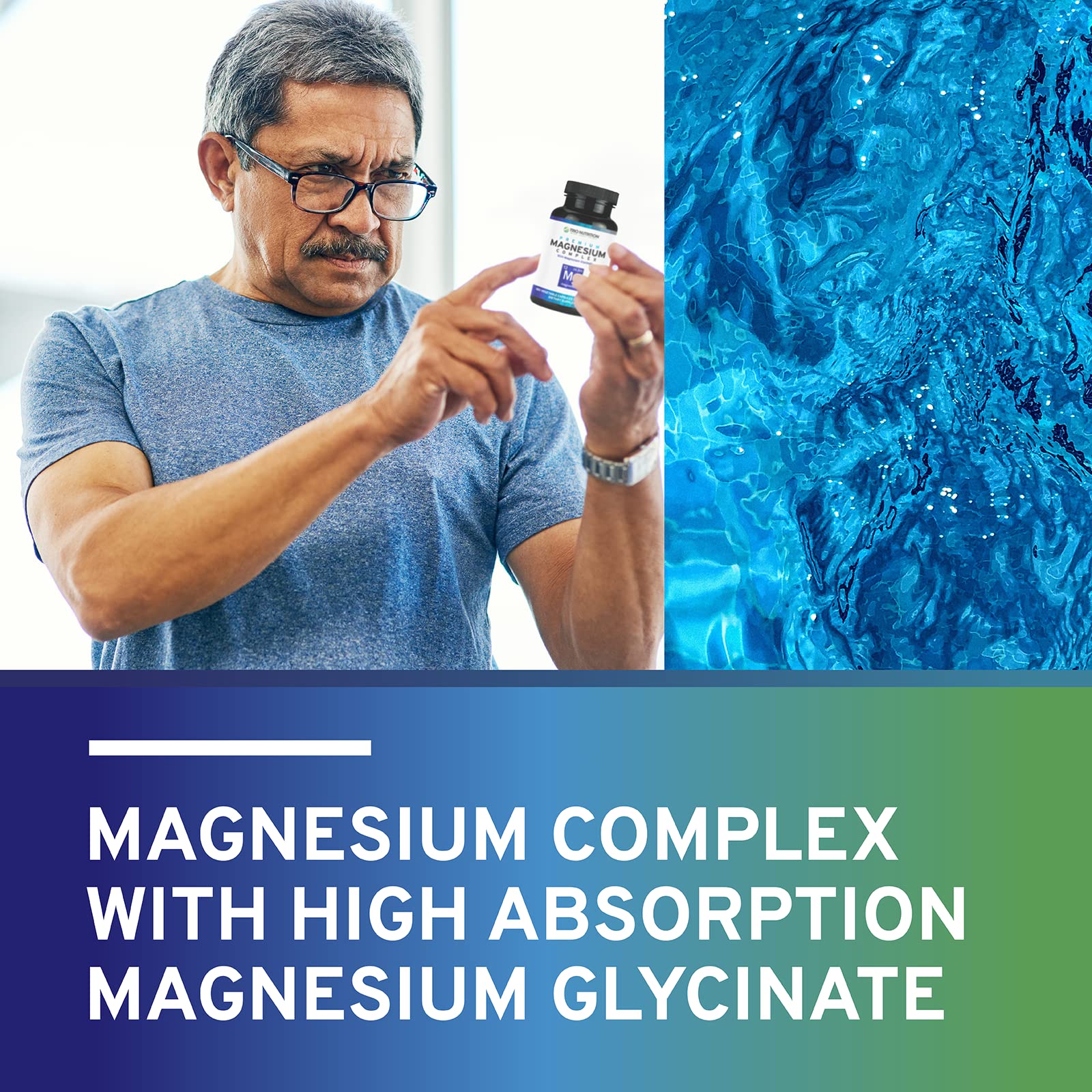 Trio Nutrition Magnesium Complex 90 Day Supply 420 mg | Natural Calm, Relax, Stress Relief, and Muscle Recovery |Magnesium Glycinate Supplement with Vitamin B6 for Rapid Absorption* - Maple Wellness Supplements