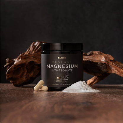 Triple Sleep Magnesium L-Threonate w. Apigenin, Theanine & Magtein Magnesium L Threonate - High Absorption Magnesium Supplement Capsules for Men and Women Magnesium Powder Pills - Maple Wellness Supplements