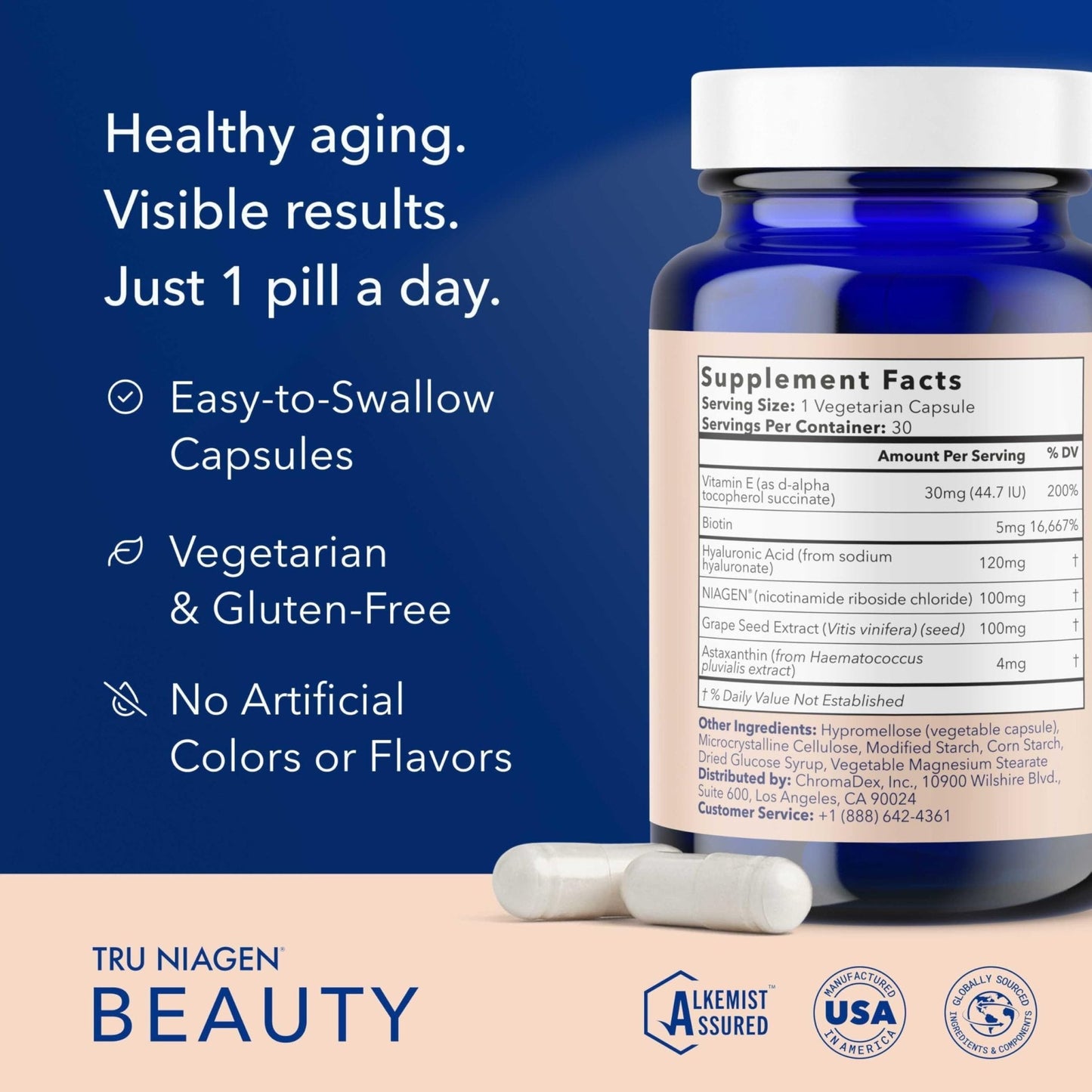 TRU NIAGEN 300mg + Beauty Bundle. A Comprehensive Bundle for Daily NAD+ Support with targeted Beauty Actives for Healthy Skin, Hair, and Nails at The Cellular Level. - Maple Wellness Supplements