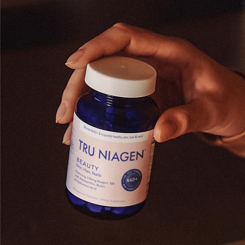TRU NIAGEN BEAUTY NAD+ for Hair, Skin & Nails | Contains Niagen®, Astaxanthin, Hyaluronic Acid, Biotin | Supports Skin Elasticity & Moisture Retention | Daily Supplements for Men & Women | 30 Servings - Maple Wellness Supplements