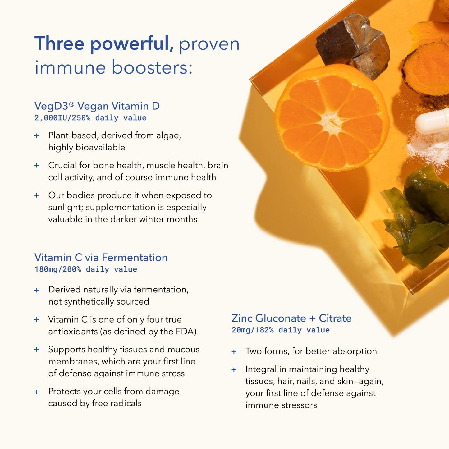 TRU NIAGEN Immune Support Supplement - Daily Defense - Vitamin C from Fermentation, Vegan Vitamin D3 2000 IU, Zinc, Plus Theracurmin (Curcumin) + Multi Award-Winning NAD Boosting Niagen 150mg 30ct - Maple Wellness Supplements
