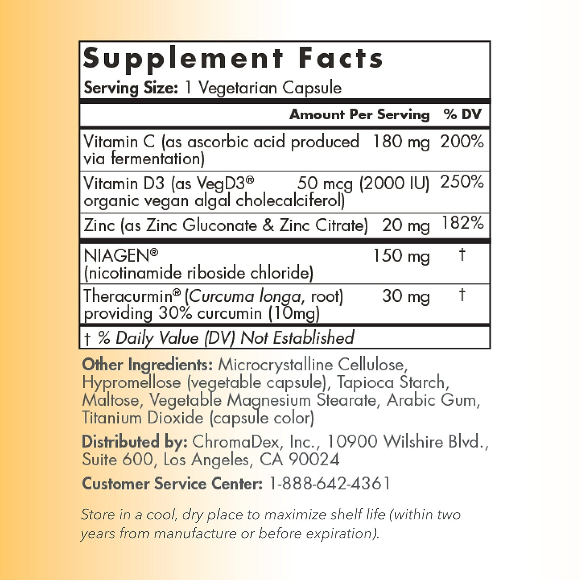 TRU NIAGEN Immune Support Supplement - Daily Defense, Vitamin C from Fermentation, Vegan Vitamin D3 2000 IU, Zinc, Plus Theracurmin (Curcumin) + Multi Award-Winning NAD Boosting Niagen 150mg 60ct - Maple Wellness Supplements
