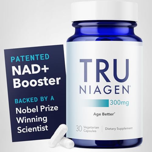 TRU NIAGEN Patented NAD Supplement for Brain Function, Anti Aging & Cell Regeneration, 300mg Niagen, 30 Servings | Supports Cellular Energy, Muscle - Maple Wellness Supplements