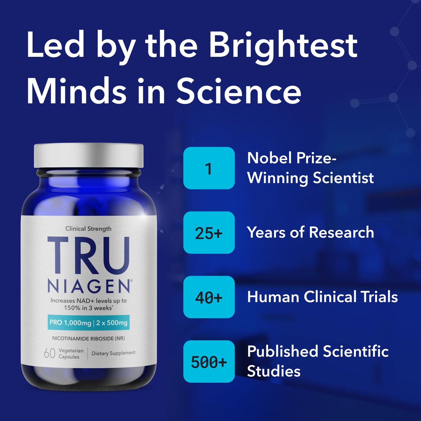 TRU NIAGEN PRO NAD Supplement for Brain Function, Anti Aging, Cell Regeneration | Patented Niagen | Supports Cellular Energy | Nicotinamide Riboside (NR) - Maple Wellness Supplements
