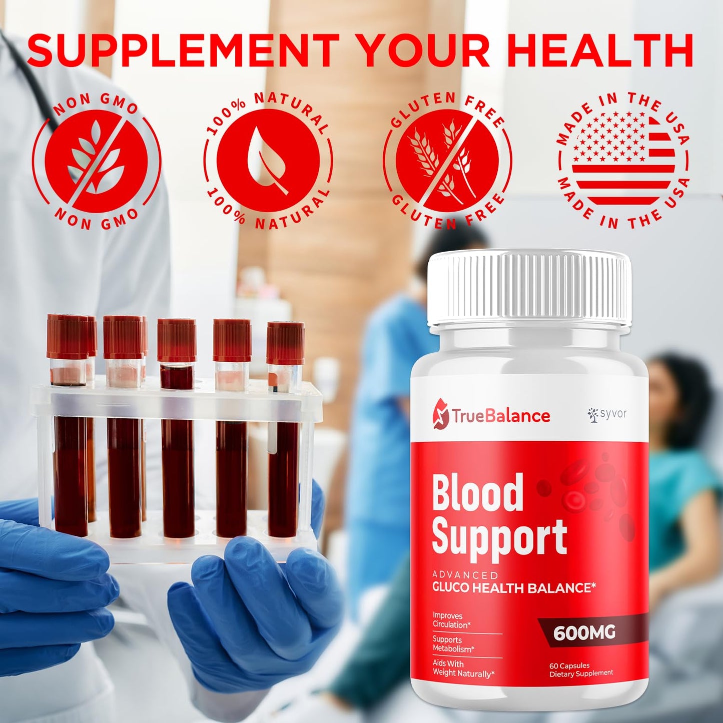 True Balance Capsules, Official TrueBalance Glycogen Support Pills with All Natural Ingredients, Advanced Formula Glyco Support Supplement with Maximum Strength Vitamins for Women & Men (60 Capsules) - Maple Wellness Supplements