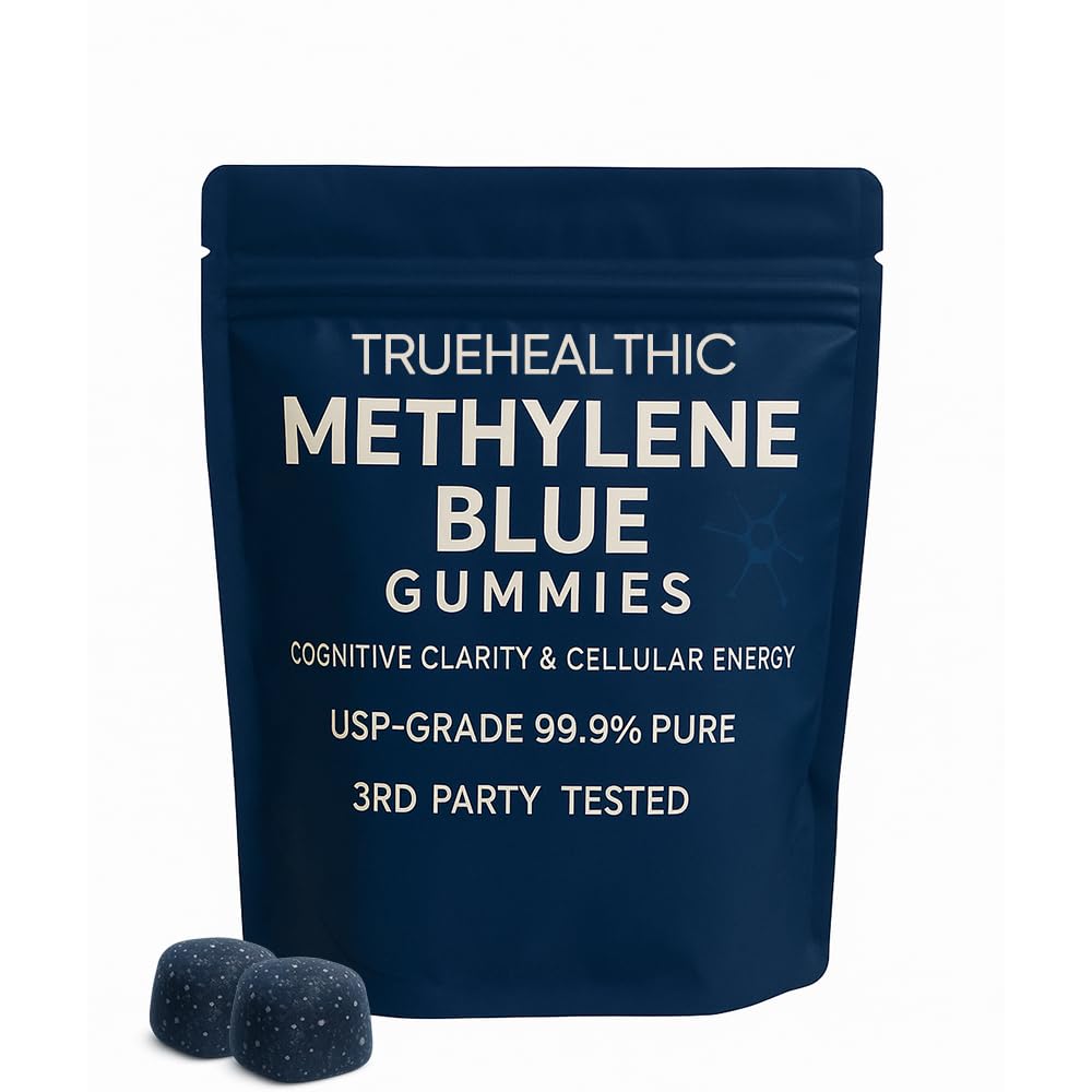 TRUEHEALTHIC Methylene Blue Gummies, for Cognitive Support & Mental Focus, Clean 5mg of Methylene Blue Per Gummy, - Maple Wellness Supplements