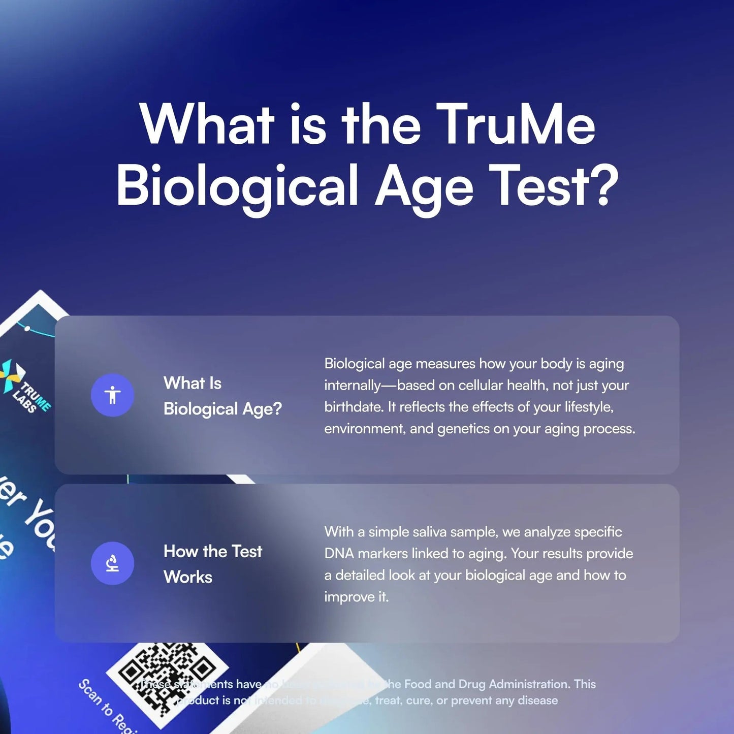 TruMe Labs Biological Age at-Home Test Kit (Saliva) – Biological Age Estimate + Peer Percentile Comparison, 10-Page Action Plan, Results in 1–2 Weeks. - Maple Wellness Supplements
