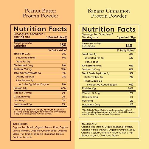Truvani Organic Vegan Protein Powder Sample Pack - 20g of Plant Based Protein, Organic - Maple Wellness Supplements