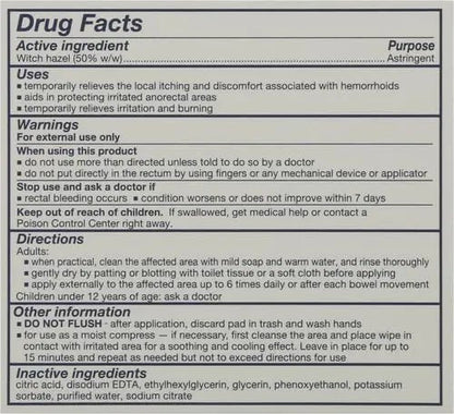 TUCKS Medicated Cooling Pads, 100 Count – Hemorrhoid Pads with Witch Hazel, Cleanses Sensitive Areas, Protects from Irritation, Hemorrhoid Treatment, Medicated Pads Used by Hospitals - Maple Wellness Supplements
