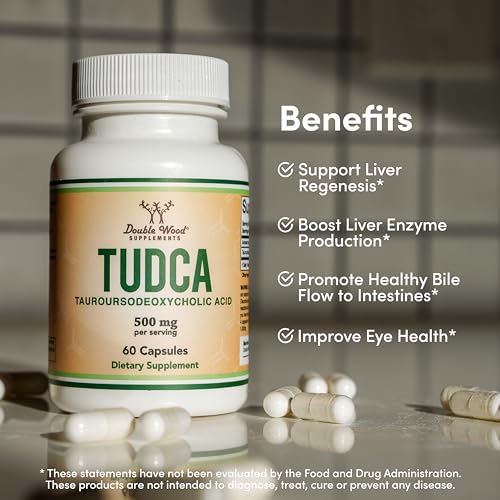 TUDCA Bile Salts Liver Support Supplement, 500mg Servings, Liver and Gallbladder - Maple Wellness Supplements