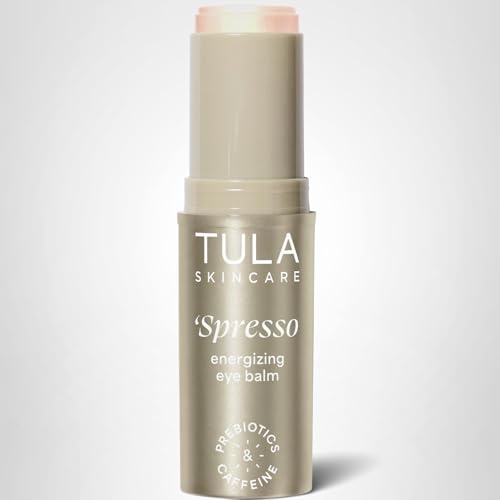 TULA Skin Care ‘Spresso Energizing Eye Balm, Gold Glow - Energizing & Hydrating Caffeine Under Eye Treatment for Dark Circles, Portable and Perfect to Use On-the-go, 0.35 oz. - Maple Wellness Supplements